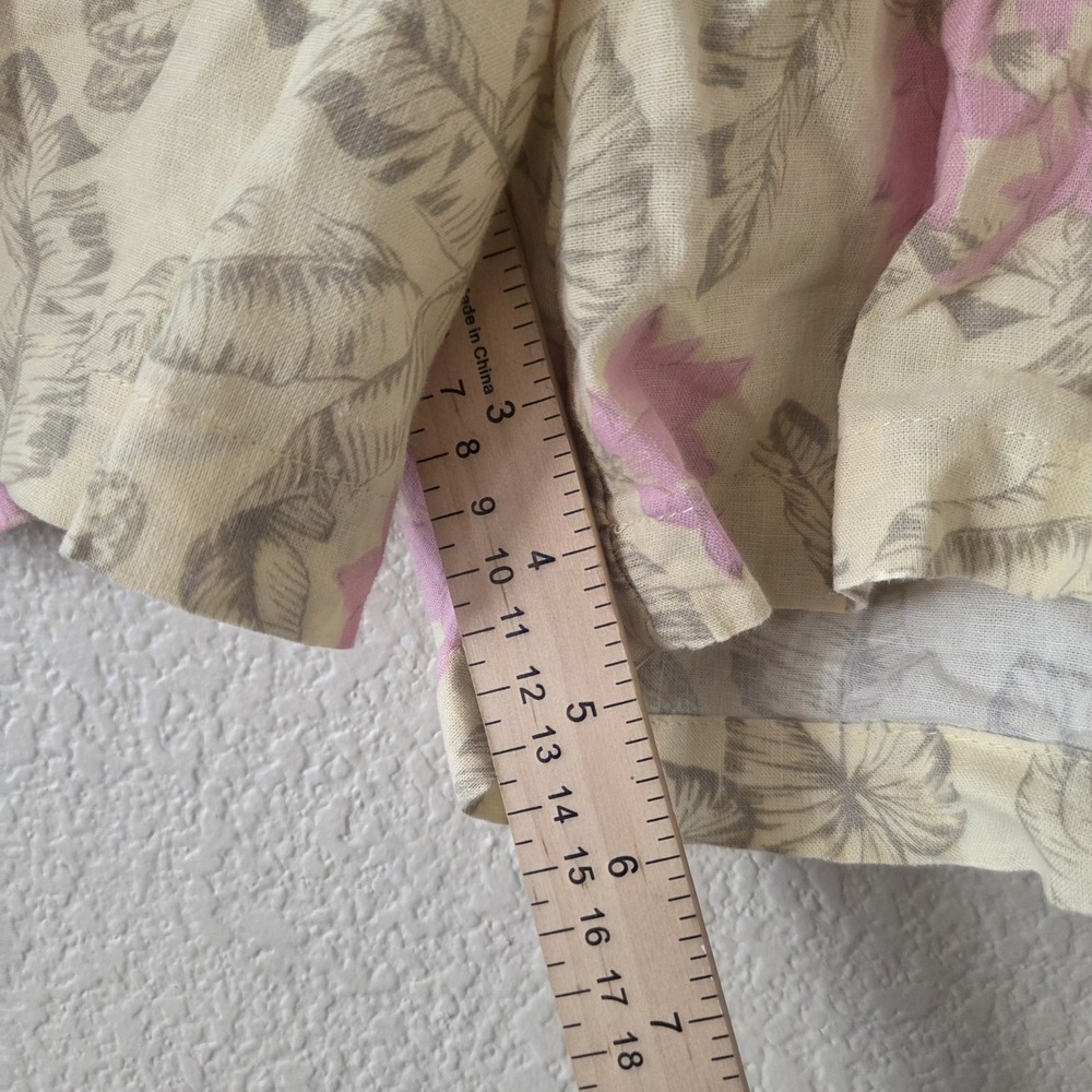 Margaritaville Women's No Island Reserve Beach Linen Blend Short Yellow Size XL - Picture 4 of 13